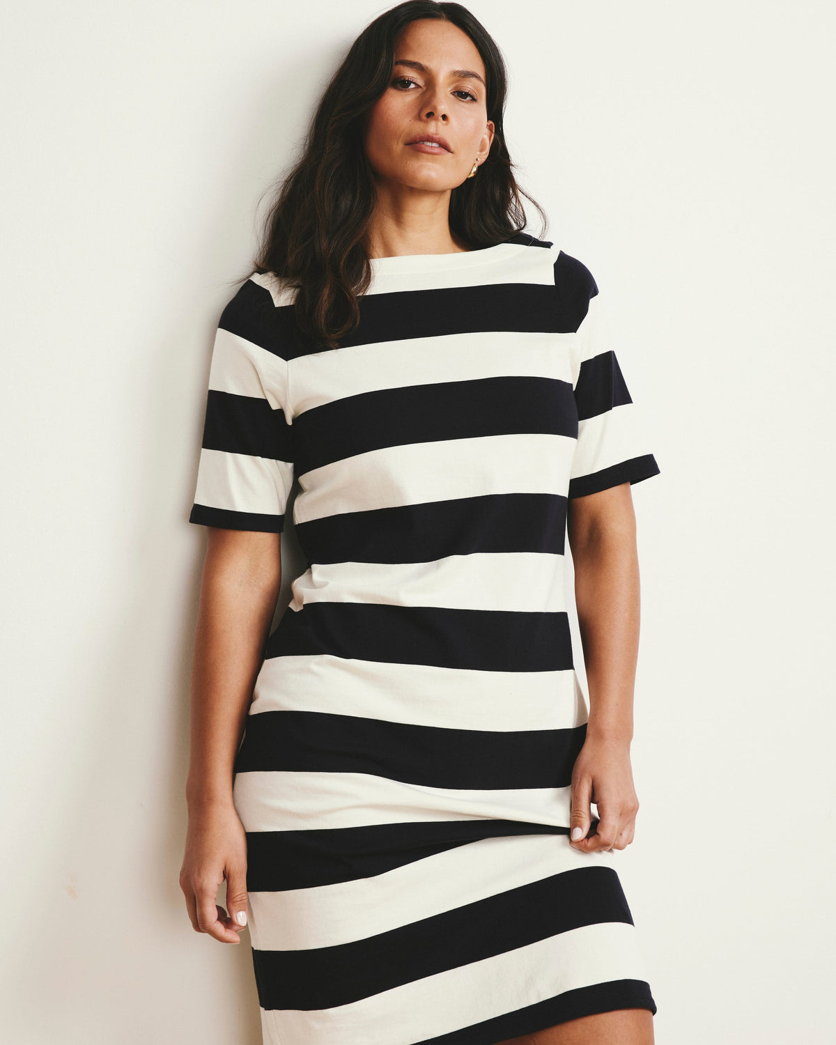 Belle Breton Stripe Jersey Dress