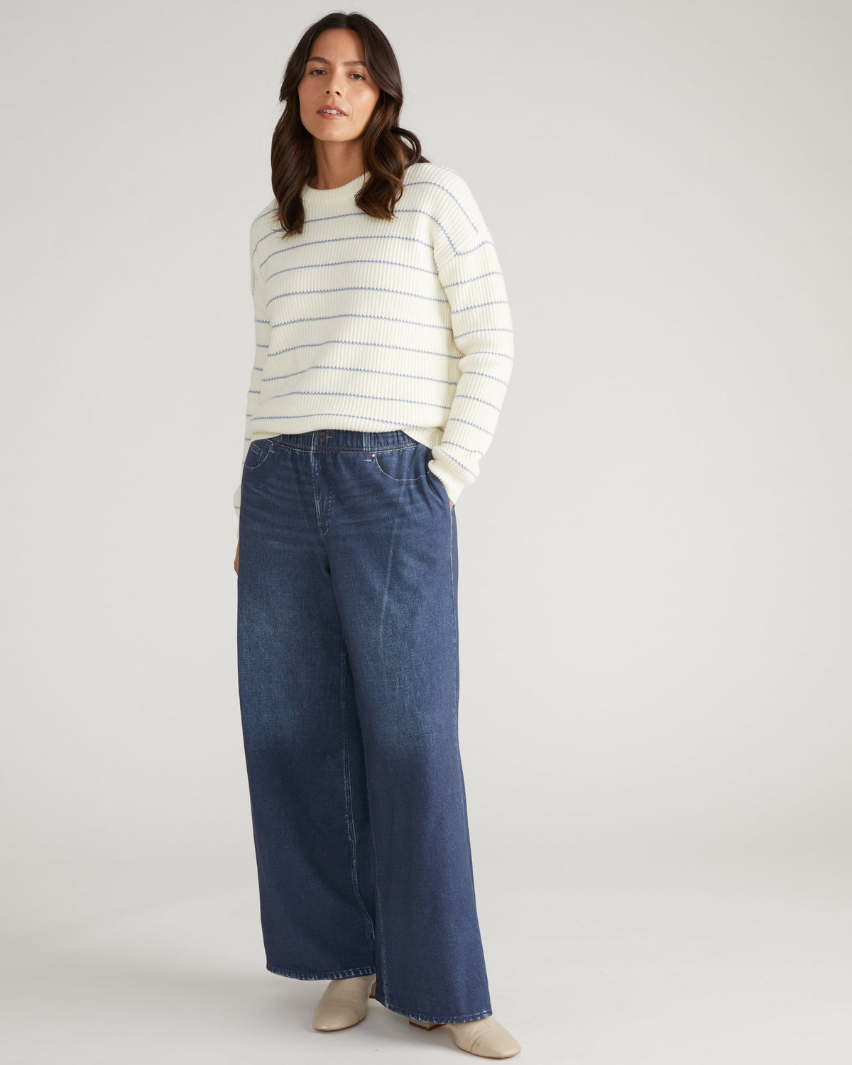 Wide Leg Sweatpant Jeans