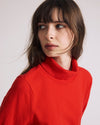 Savvy Fine Knit Turtleneck Sweater Top Lipstick