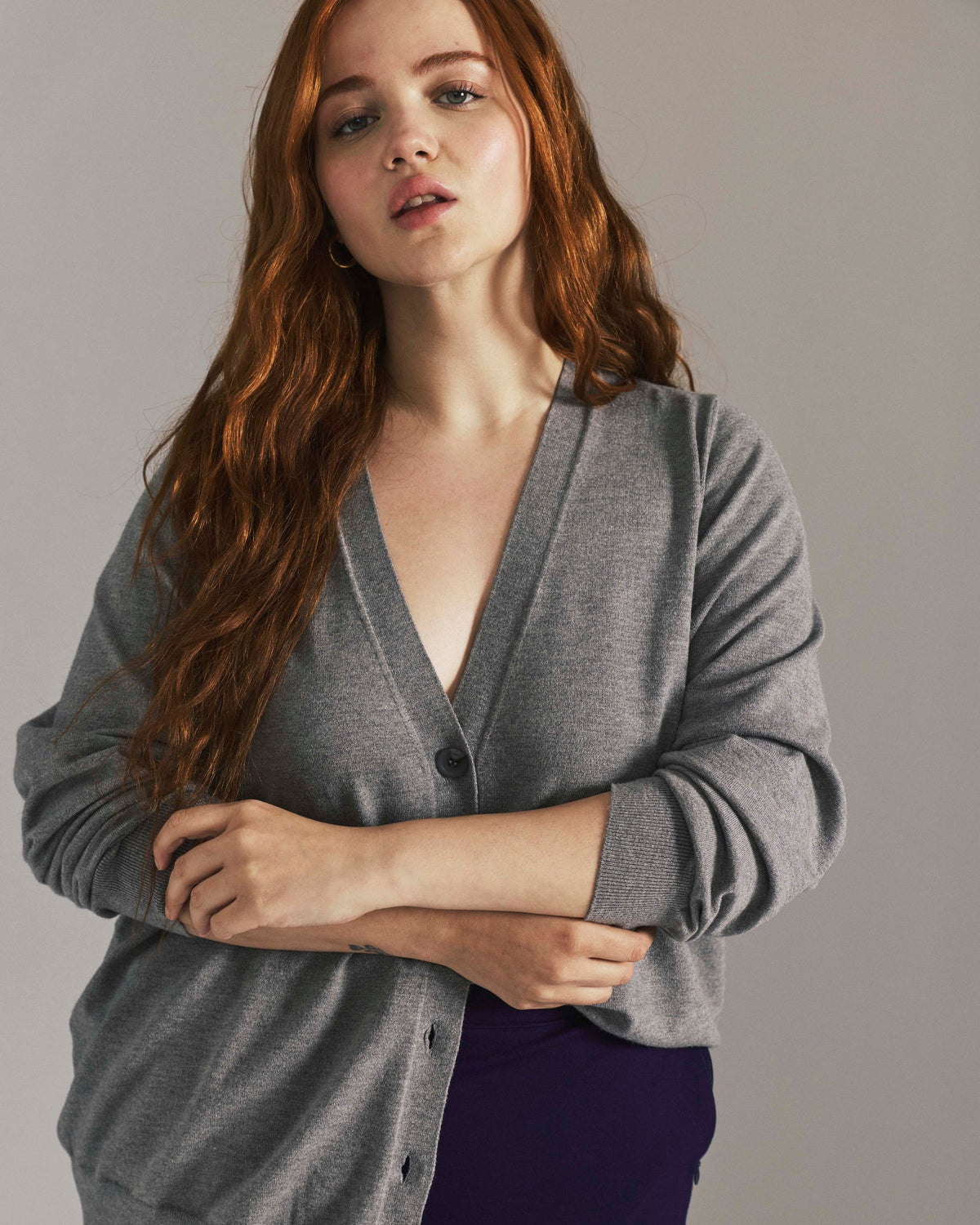 Savvy Fine Knit V-Neck Cardigan