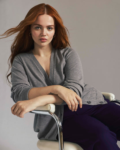 Savvy Fine Knit V-Neck Cardigan