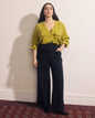 Cooling Stretch Cupro Button-Down Blouse