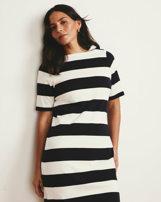 Belle Breton Stripe Jersey Dress