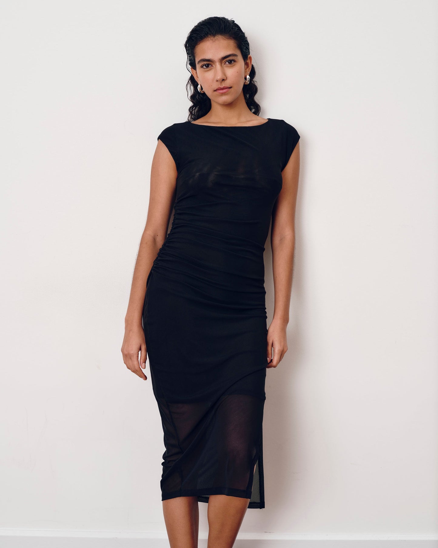Oasis Mesh Dress Black