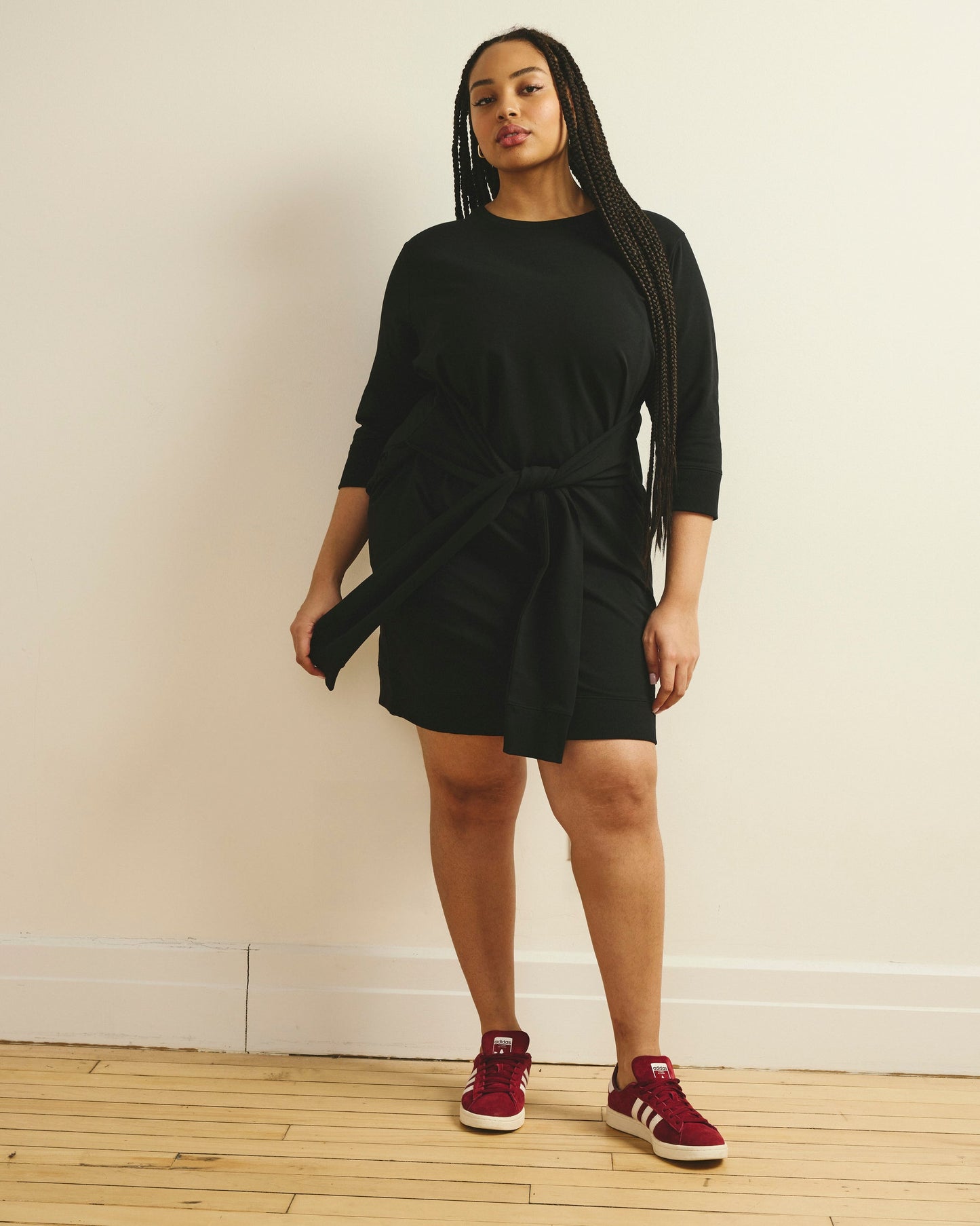 Misa Tie Sweatshirt Dress