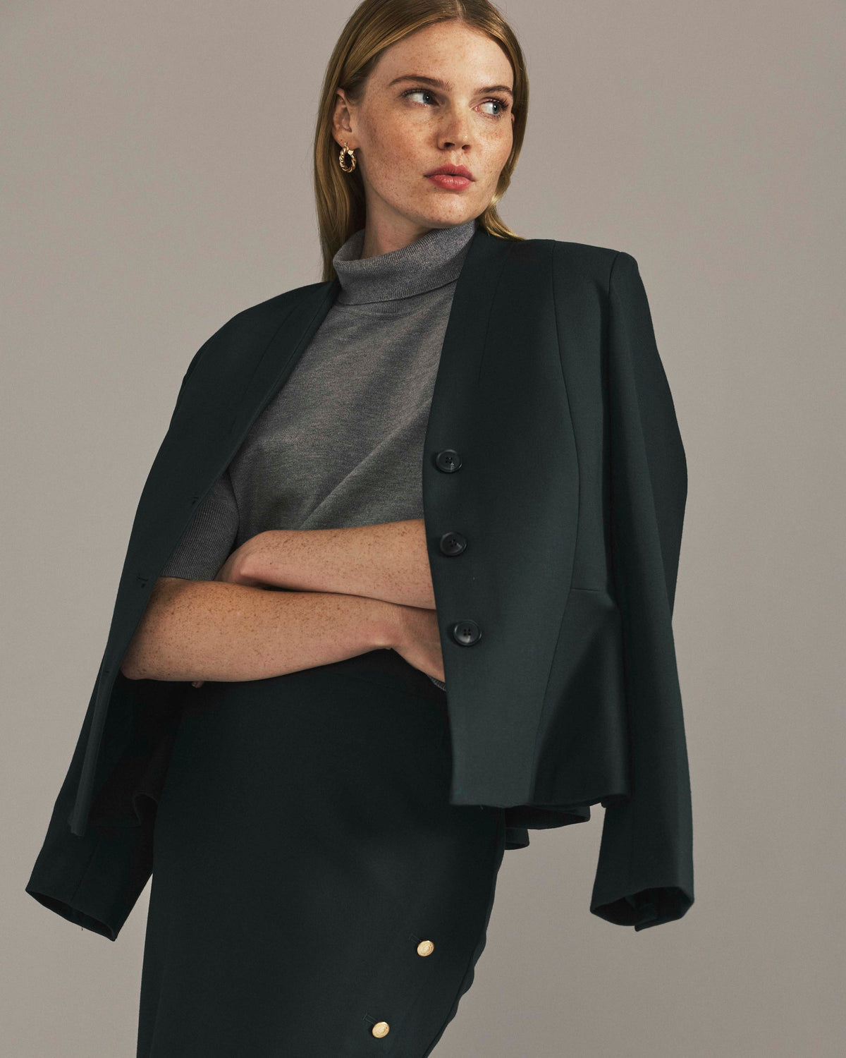Kenton Peplum Ponte Blazer