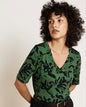 Lily Liquid Jersey V-Neck Stovepipe Tee