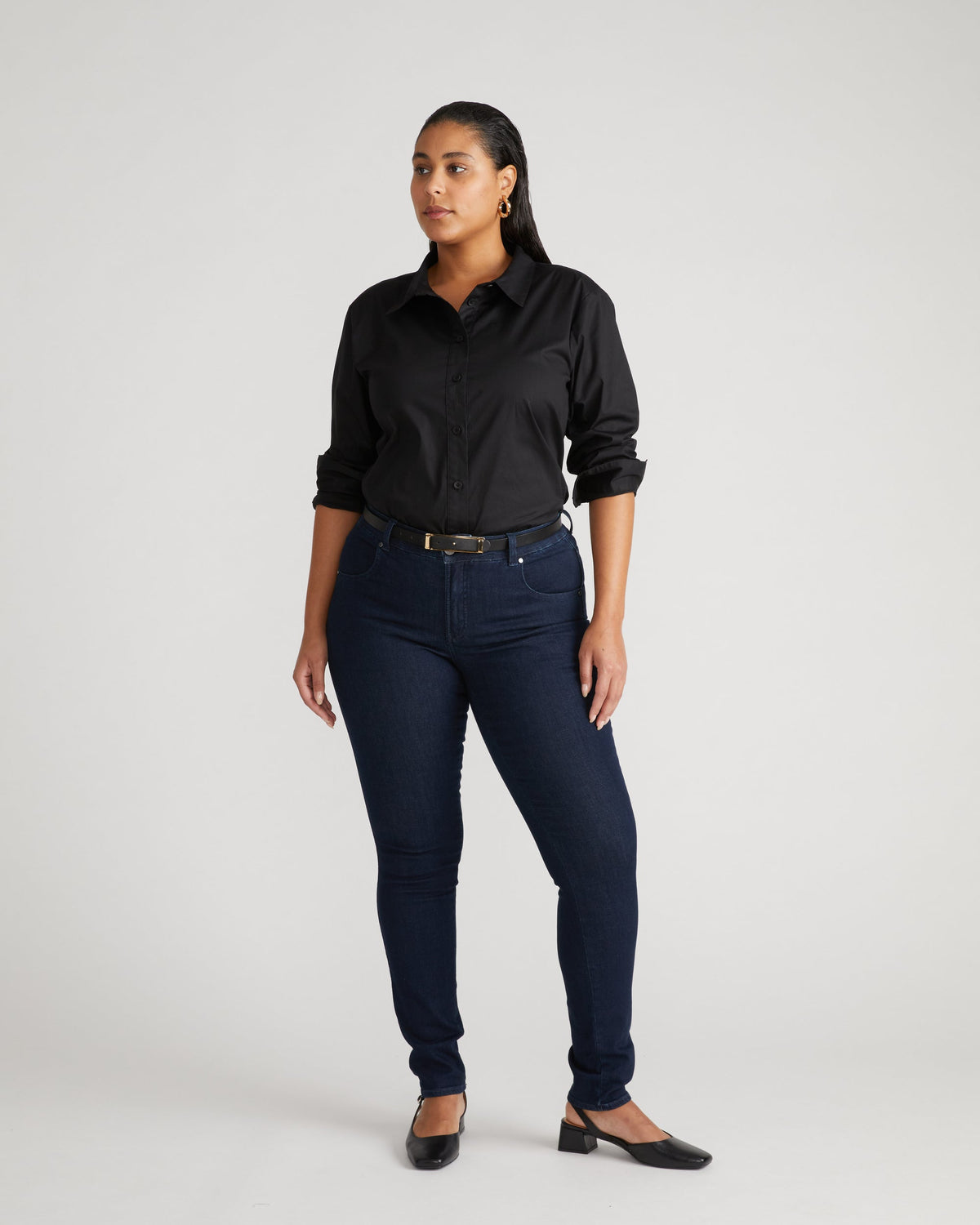 Seine Mid Rise Skinny Jeans 32 Inch Dark Indigo