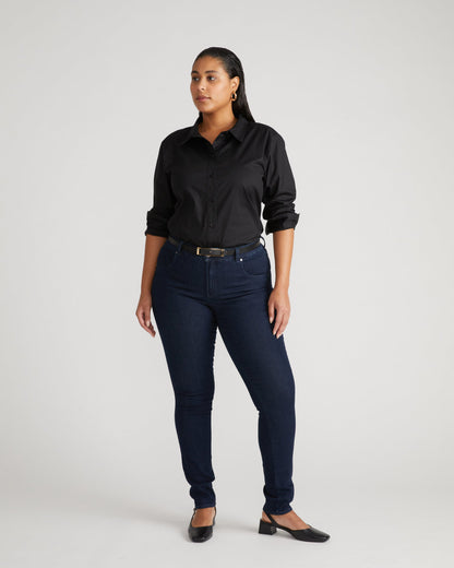 Seine Mid Rise Skinny Jeans 32 Inch Dark Indigo