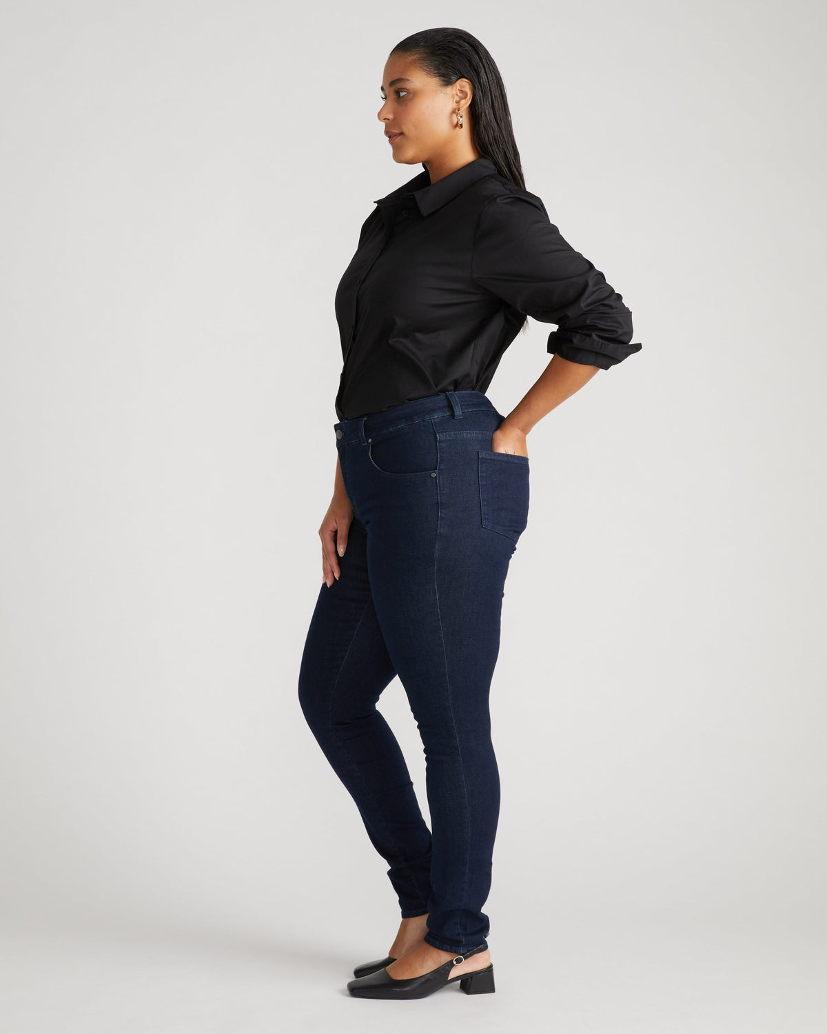 Seine Mid Rise Skinny Jeans 32 Inch Dark Indigo