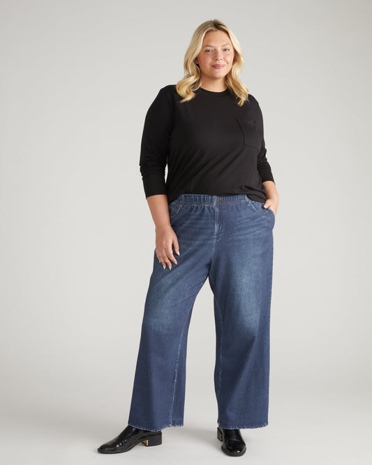 Wide Leg Sweatpant Jeans