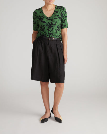 Lily Liquid Jersey V-Neck Stovepipe Tee