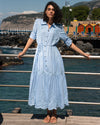 Alix Embroidered Linen Blend Shirtdress